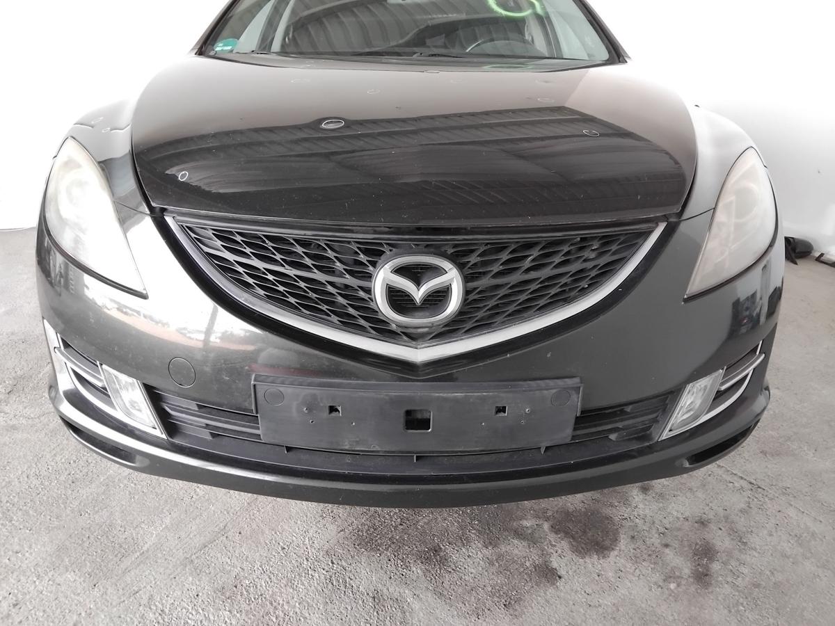 Mazda 6 II GH orig Sto&szlig;stange Stossf&auml;nger vorn mit Grill BJ2010 35N sparkling black pearl