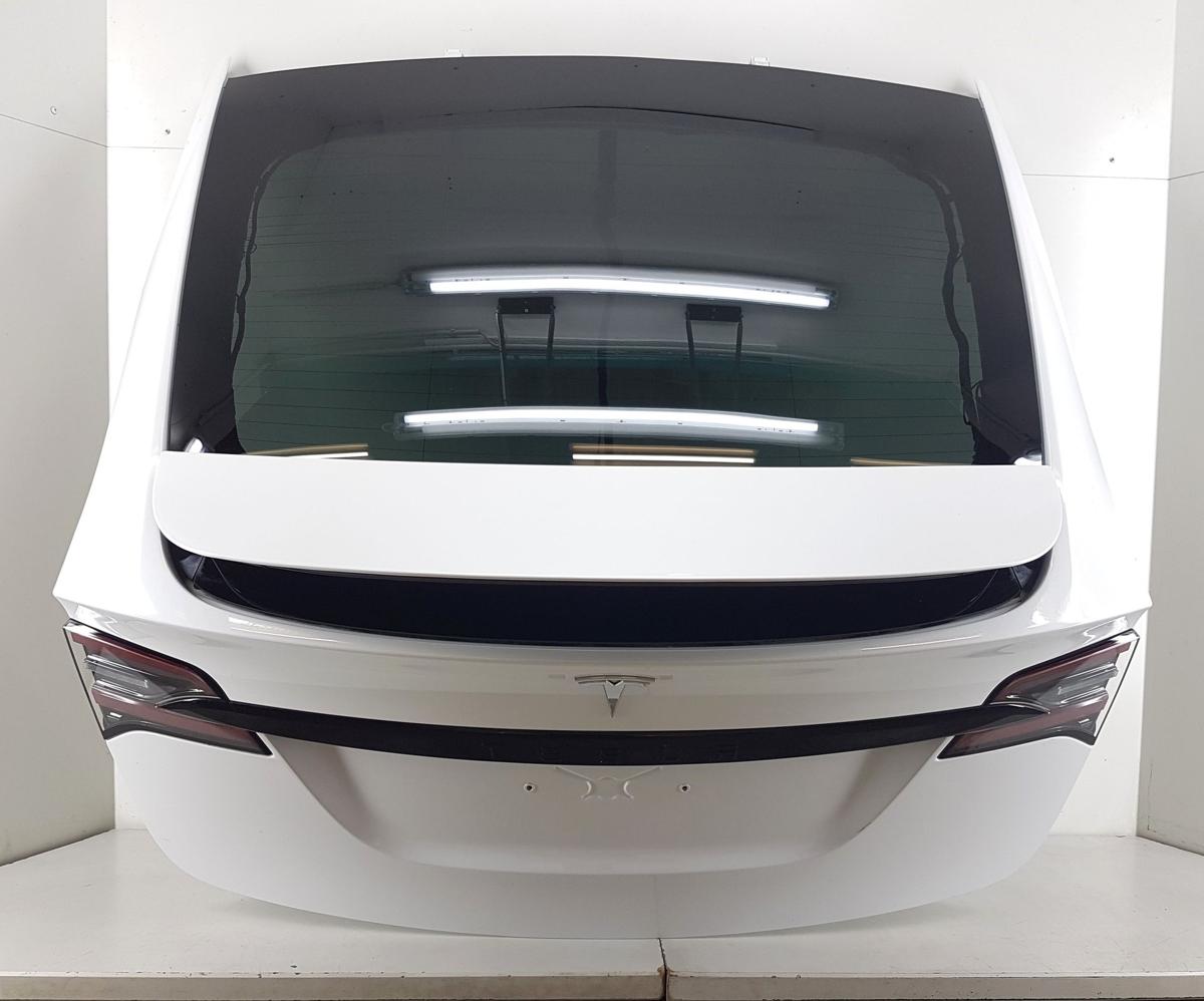Tesla Model X Heckklappe Heckdeckel in PPSW White Water Pearl Bj22 Modell ab 21