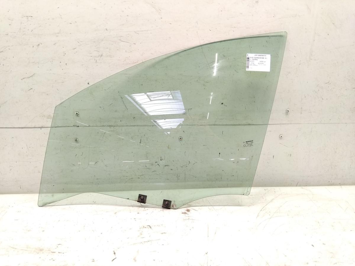 Renault Clio IV X98 original T&uuml;rscheibe vorn links 5-t&uuml;rig gr&uuml;ncolor BJ2016