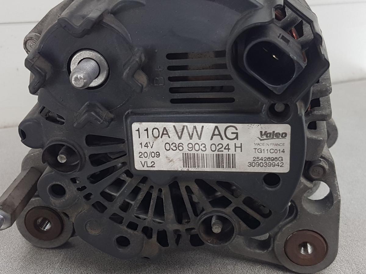 VW Golf VI Lichtmaschine Generator 110A 036903024H 2542696G Bj09 1,4 59kw CGGA