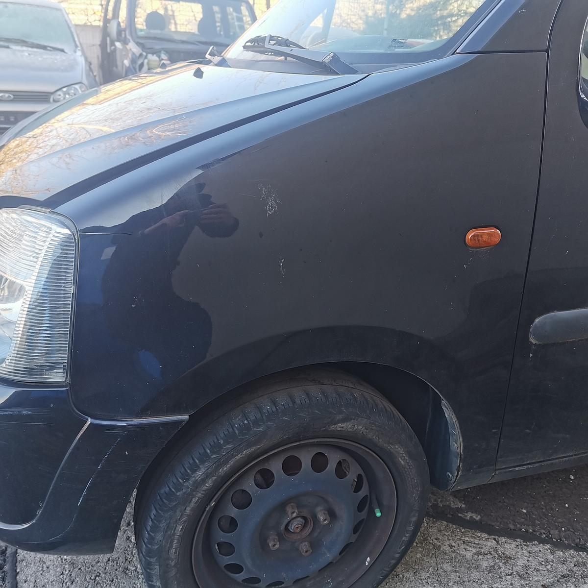 Opel Agila A H00 Bj03 Kotflügel Fender vorn links Z20R Saphirschwarz