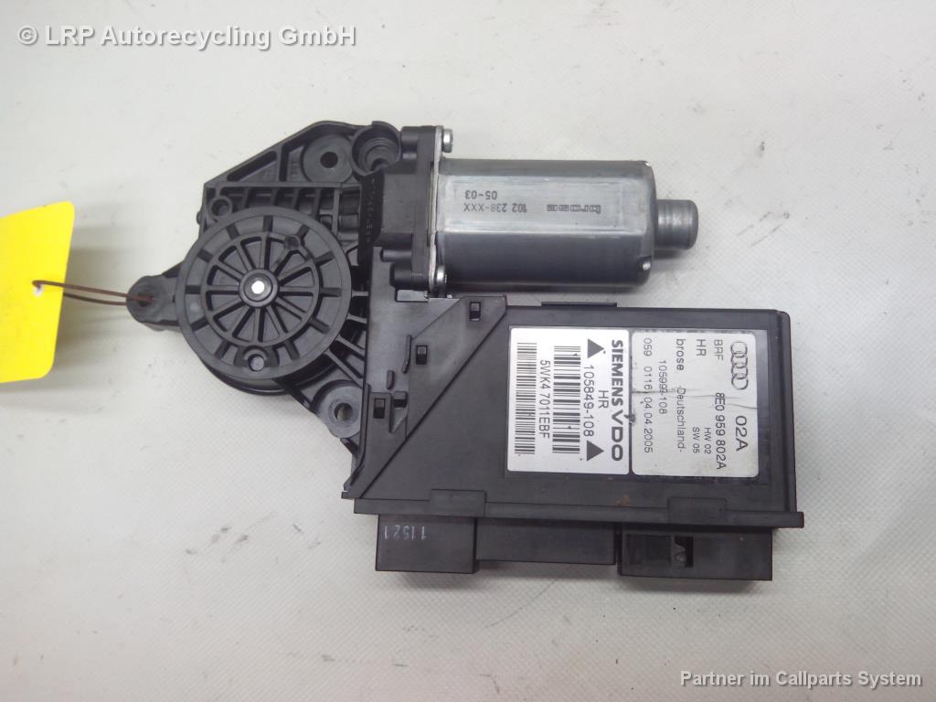 Audi A4 8E BJ2005 Motor Fensterheber hinten rechts 8E0959802A