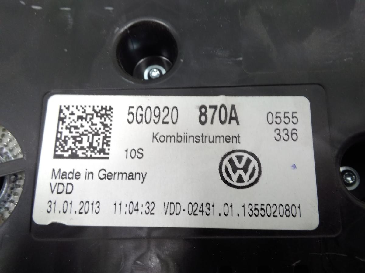 VW Golf 7 original Kombiinstrument Tacho Armatur 1.6TDI 77kw CLHA Bj.2014