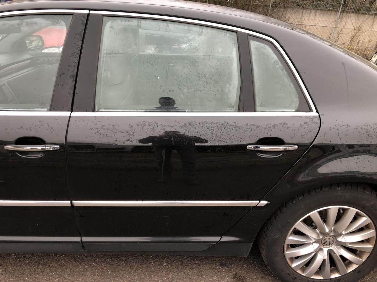VW Phaeton 3D Tür hinten links Fondtür LR9V Tarantellaschwarz NICHT LANGVERSION