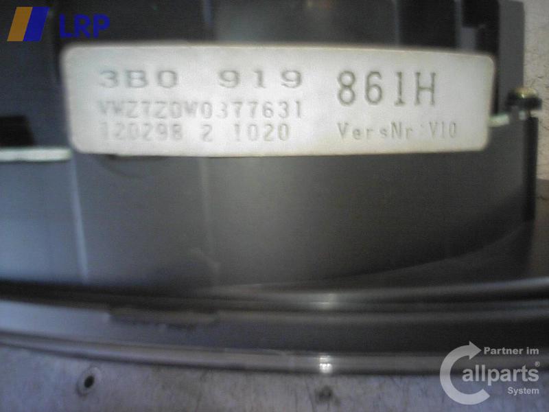 VW Passat B5 3B Tacho Kombiinstrument 3B0919861H BJ1998