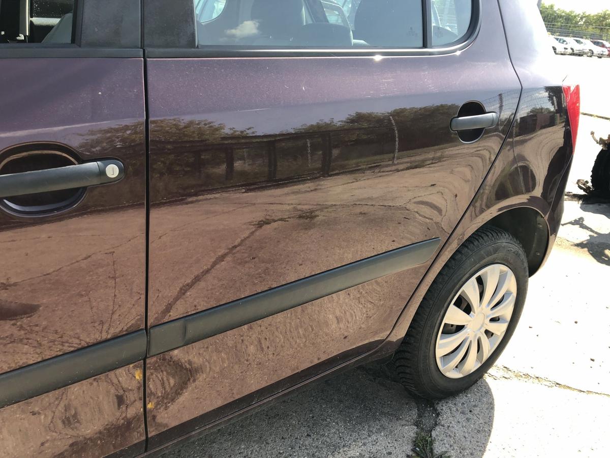 Skoda Fabia 5J Tür hinten links Fondtür 5 türer Rohbau 9893 LF3X Rosso Brunello