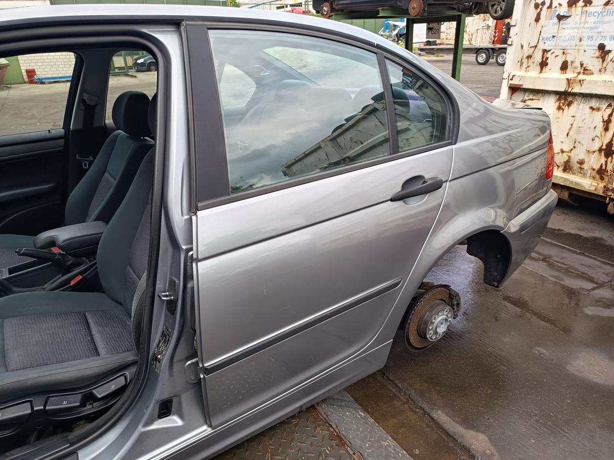 BMW 3er E46 original Tür hinten links Fond A80 Silbergrau Bj 2004