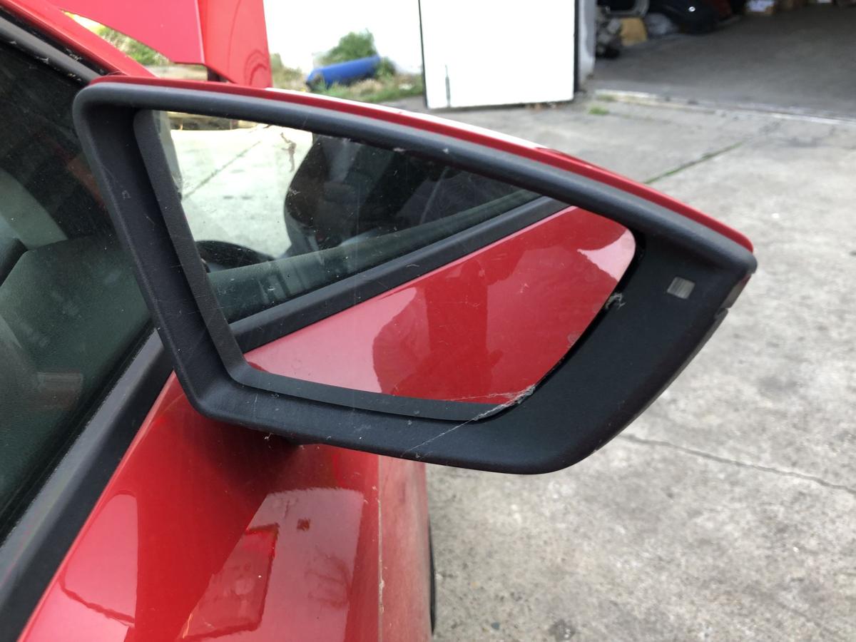 Seat Leon 5F Au&szlig;enspiegel rechts Spiegel Seitenspiegel elekt LS3H Emocion Rot