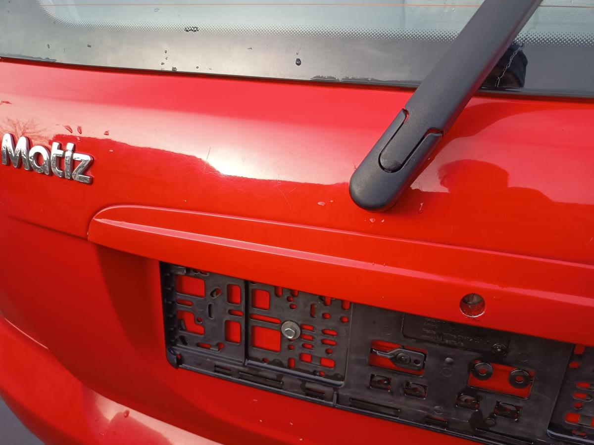 Chevrolet Matiz M200 original Heckklappe mit Scheibe 71U Super red Bj 2009