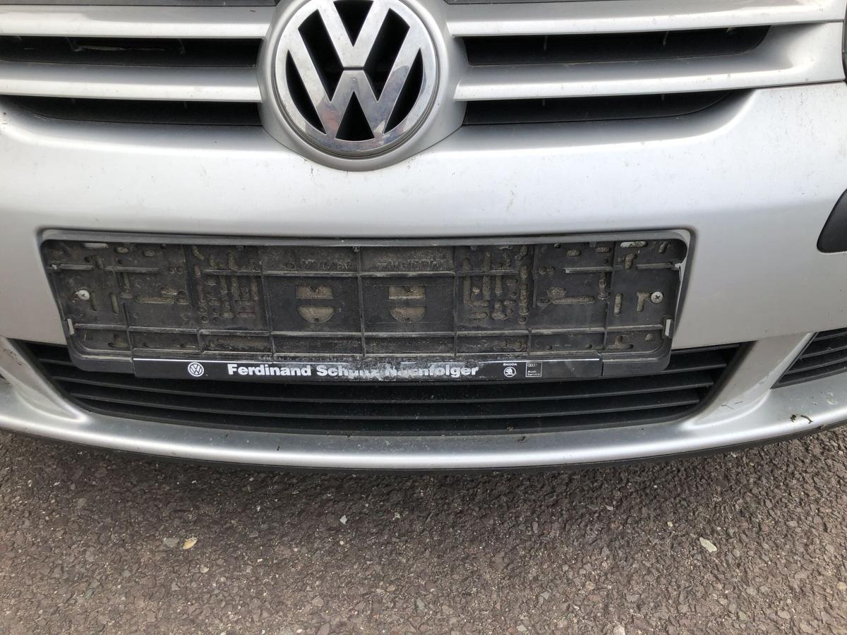 VW Golf 5 1K Sto&szlig;f&auml;nger vorn Frontsch&uuml;rze Sto&szlig;stange LA7W Reflexsilber Metallic