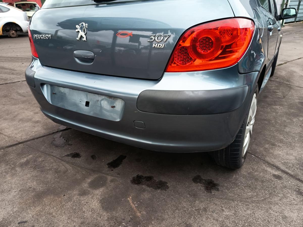 Peugeot 307 orig Stoßstange hinten Stoßfänger EZW Eisengrau Bj 2005