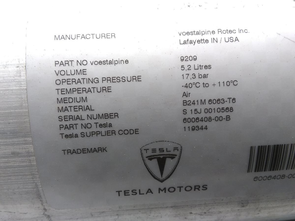 Tesla Model S P90D original Luftbehälter Druckbehälter Fahrwerk 6006408-00-B