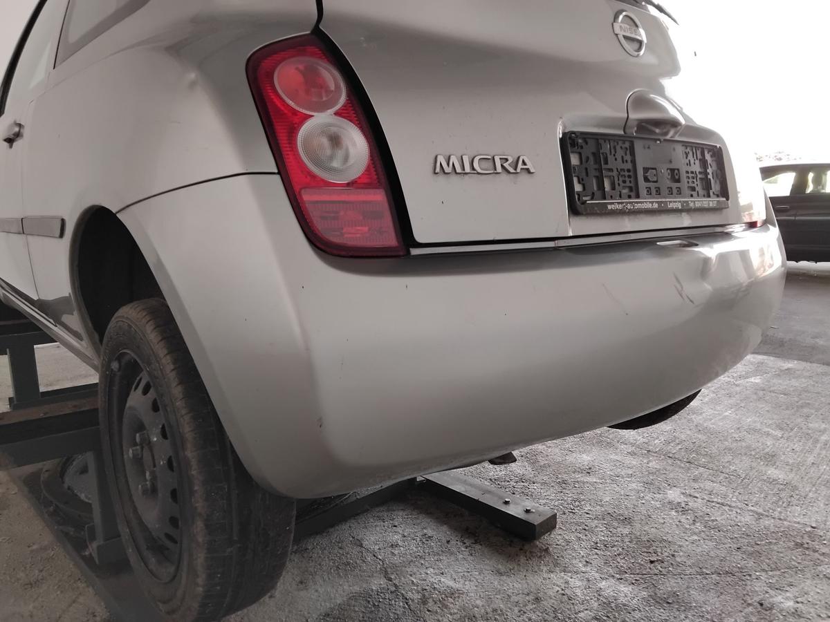 Nissan Micra K12 original Stoßstange Stoßfänger hinten KY0 Sportysilver BJ2005