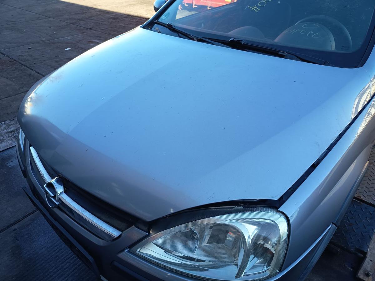 Opel Corsa C original Motorhaube Klappe Deckel vorn Front Z163 Lichtsilber Bj 04