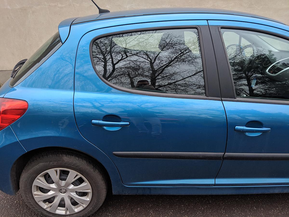 Peugeot 207 Bj.06 Tür hinten rechts 5-trg. KMU - LACK BLAU NEYSHA