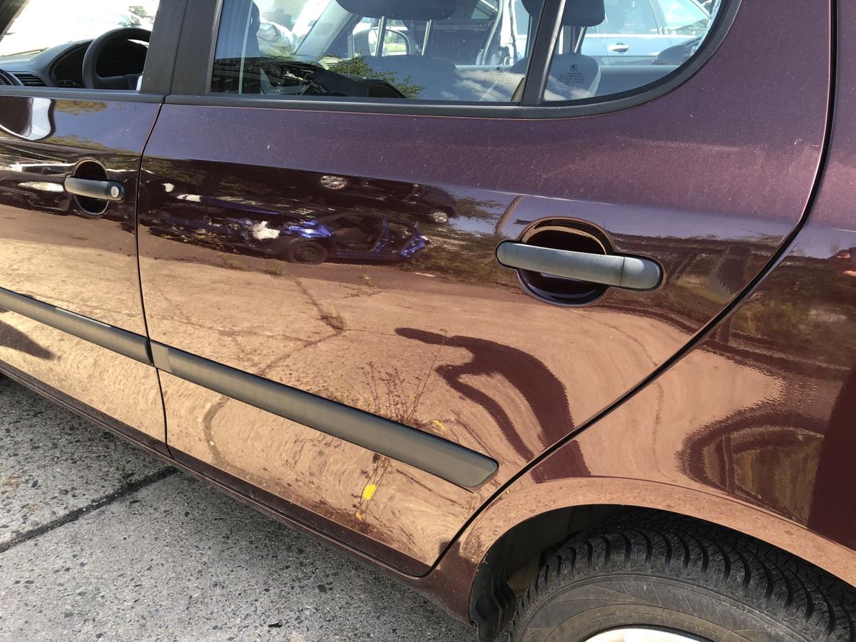 Skoda Fabia 5J Tür hinten links Fondtür 5 türer Rohbau 9893 LF3X Rosso Brunello