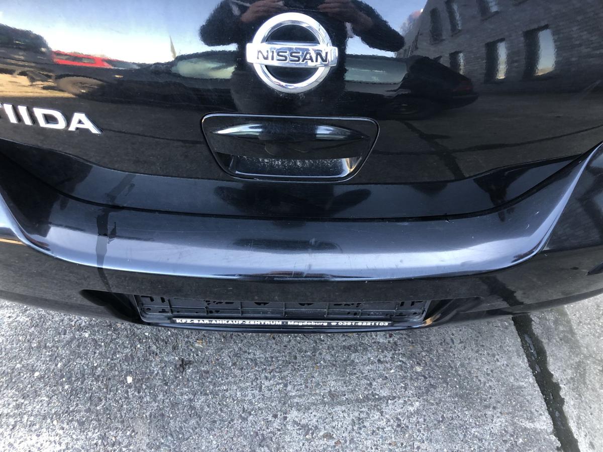 Nissan Tiida C11 Sto&szlig;f&auml;nger hinten Hecksch&uuml;rze f&uuml;r 5 t&uuml;rer KH3 Superblack