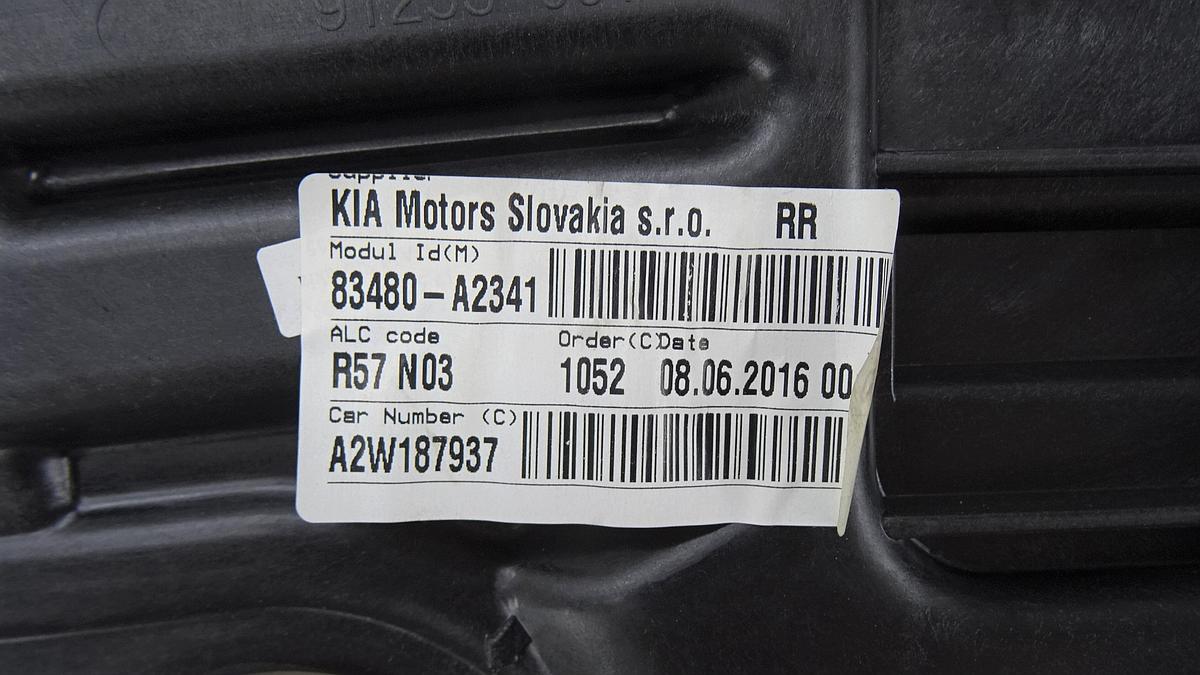 Kia Ceed JD Sportswagon Fensterheber hinten rechts 83480A2341 Bj2016 ohne Motor