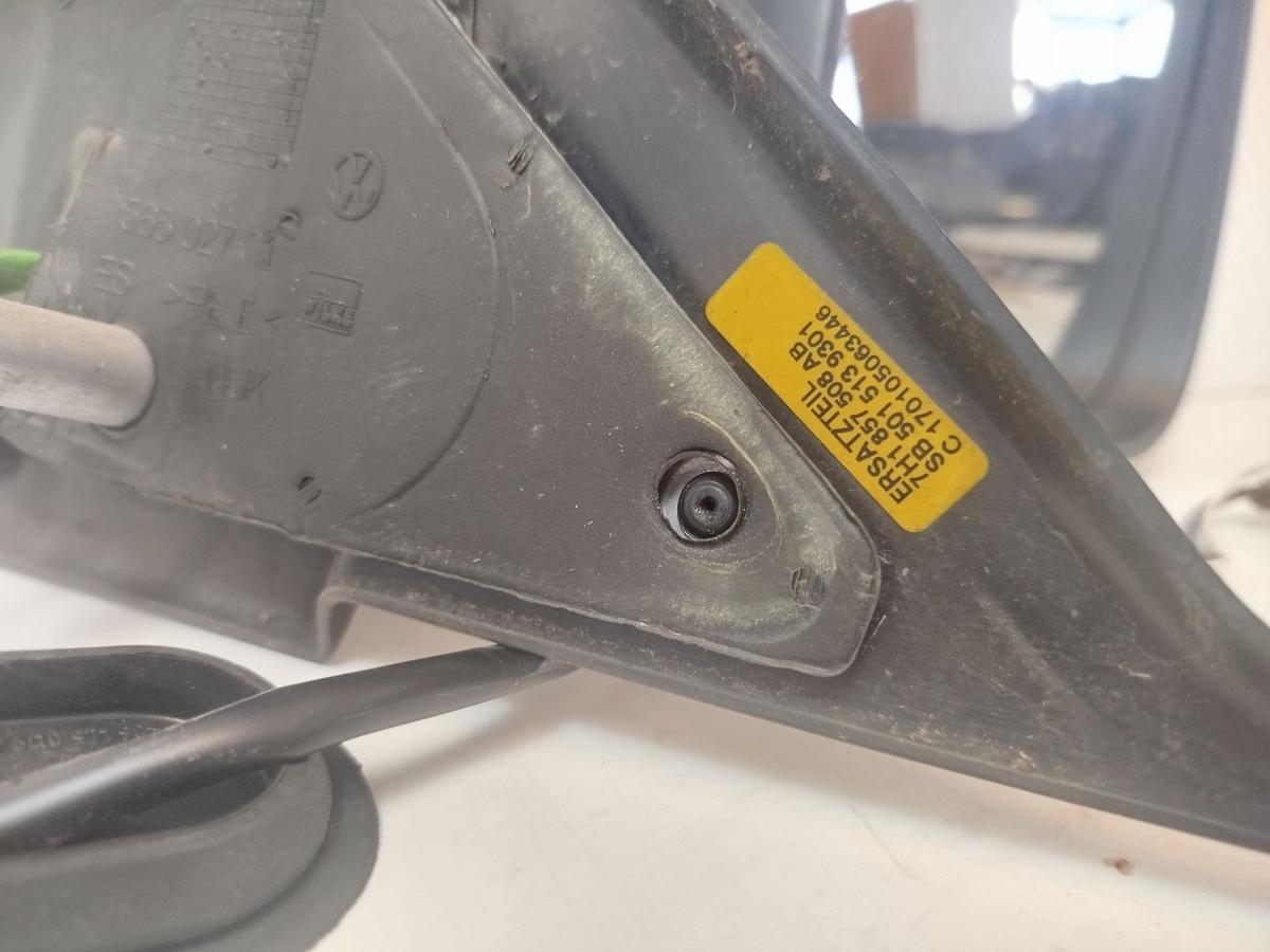 VW T5 7H Transporter Au&szlig;enspiegel rechts Spiegel elektrisch unlackiert OEM