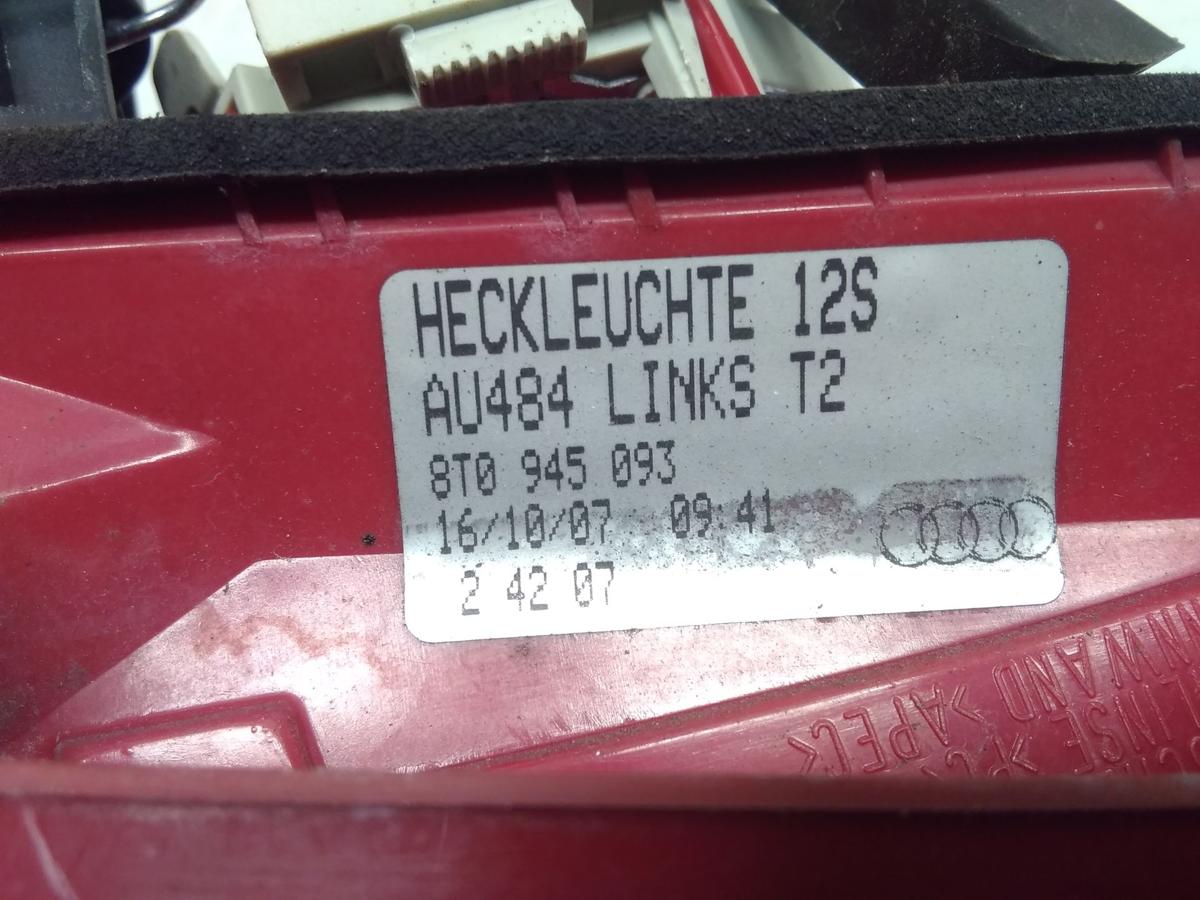 Audi A5 Coupe 8T original R&uuml;ckleuchte Heckleuchte innen links Bj.2007