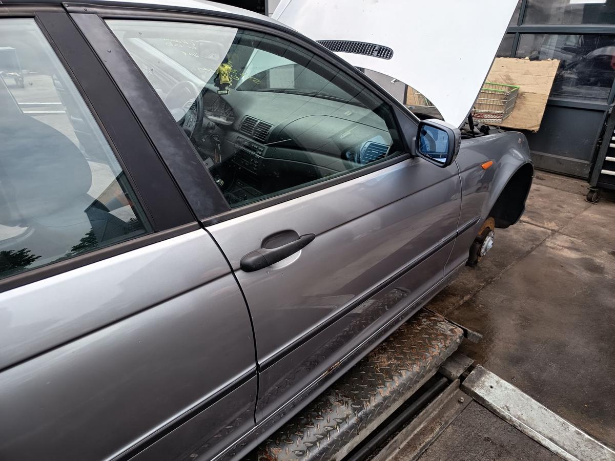 BMW 3er E46 original Tür vorn rechts Beifahrer A80 Silbergrau Bj 2004