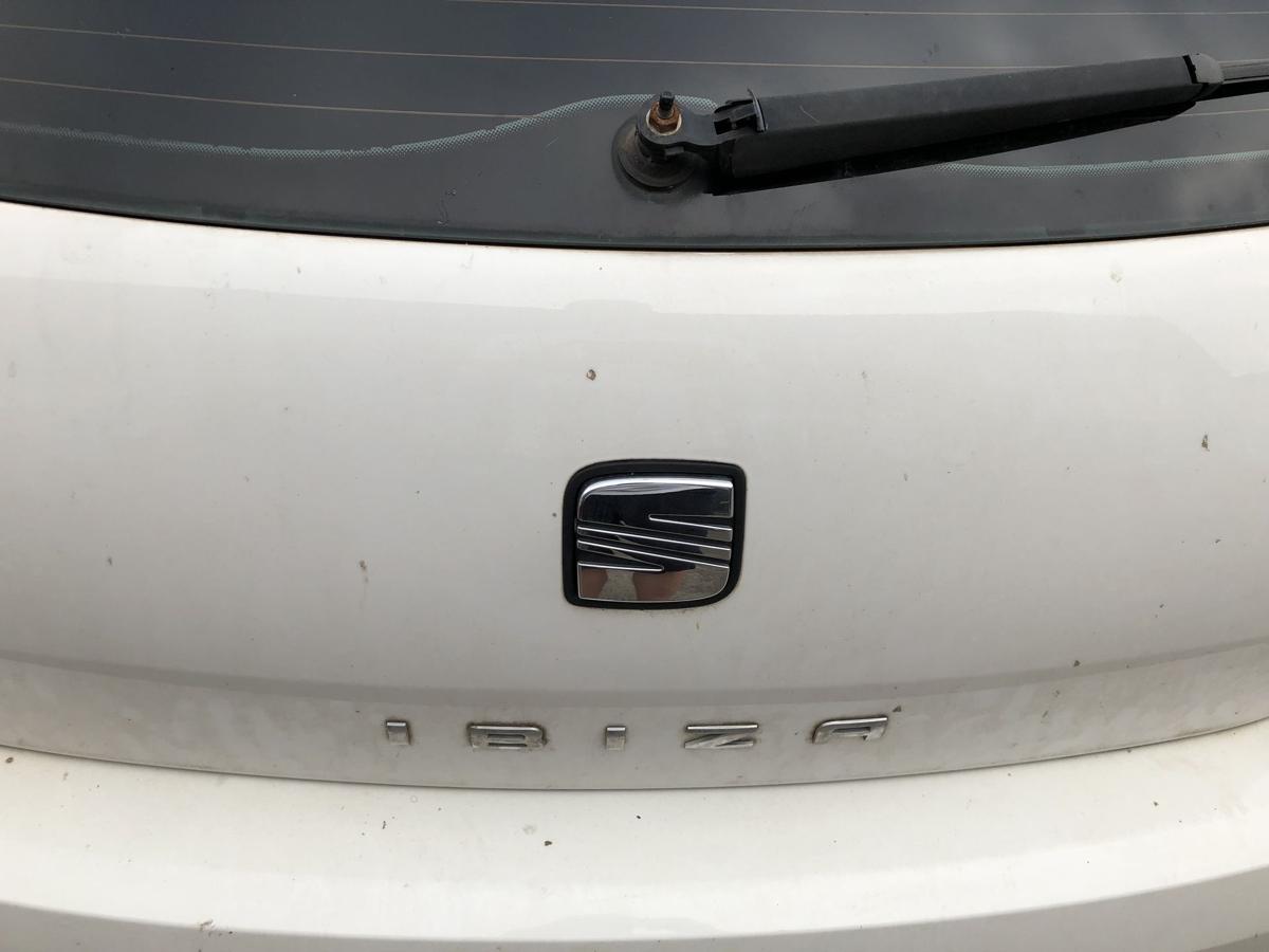 Seat Ibiza 6J Heckklappe mit Heckscheibe Kofferklappe 3 t&uuml;rer LB9A Candywei&szlig;