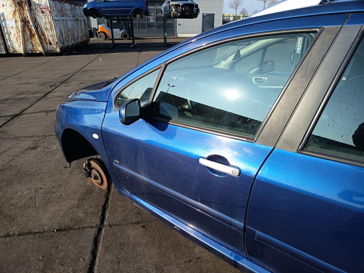 Peugeot 307 original T&uuml;r vorn links Fahrer EGE Chinablau Bj 2004