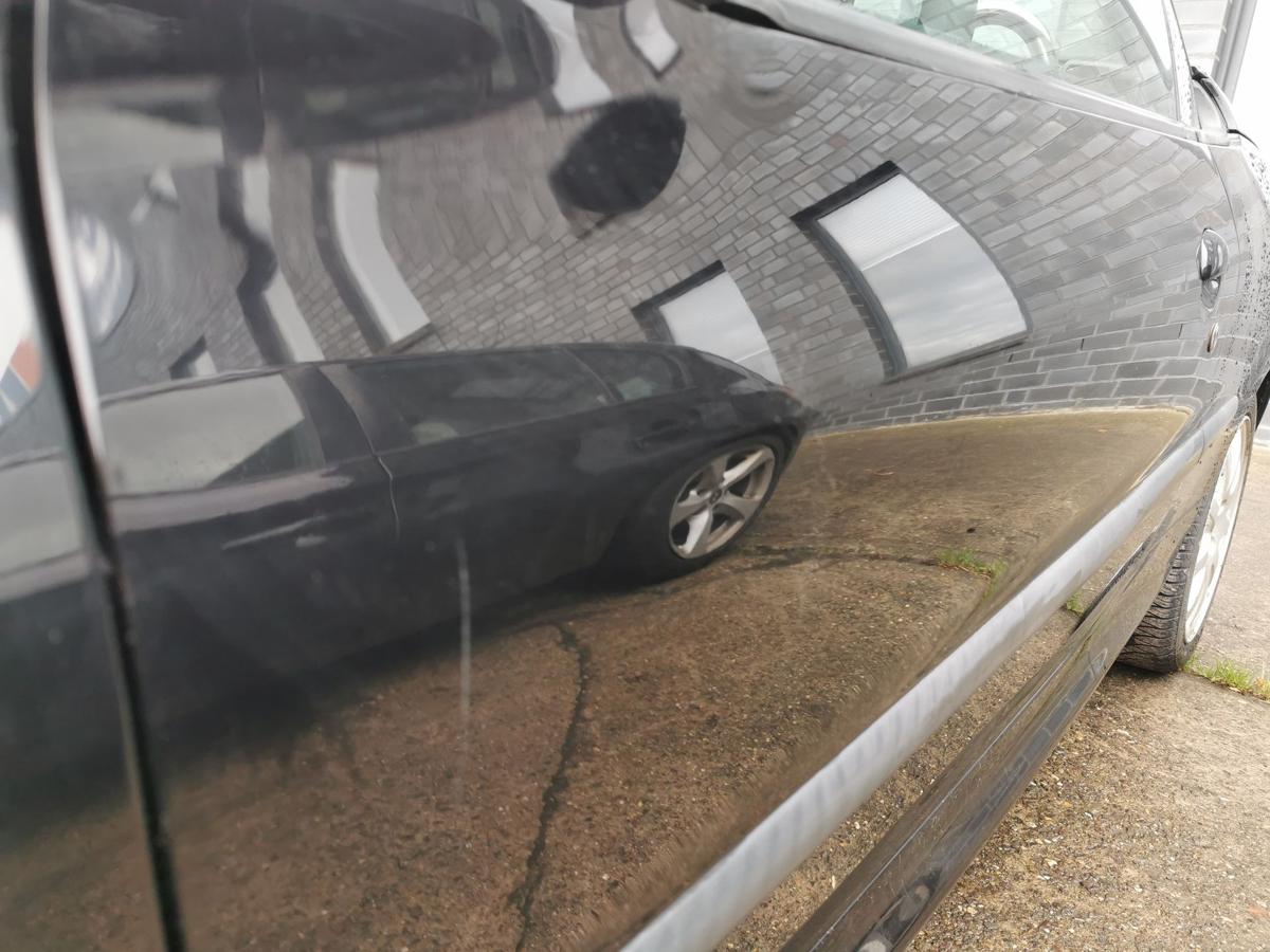 Peugeot 206 CC Fahrertür Tür Autotür vorn links Rohbautür EXY Onyxschwarz