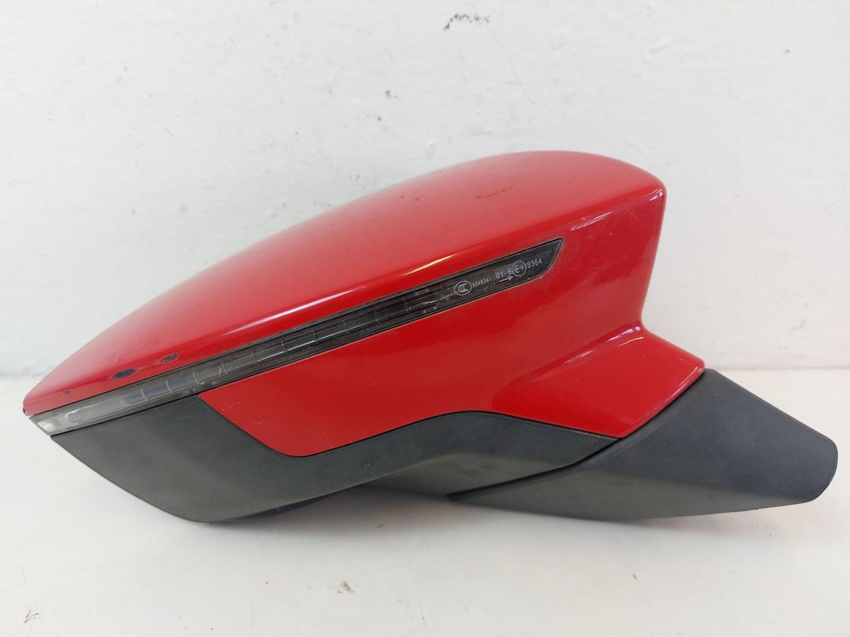 Seat Leon 5F Au&szlig;enspiegel rechts Spiegel Seitenspiegel elekt LS3H Emocion Rot
