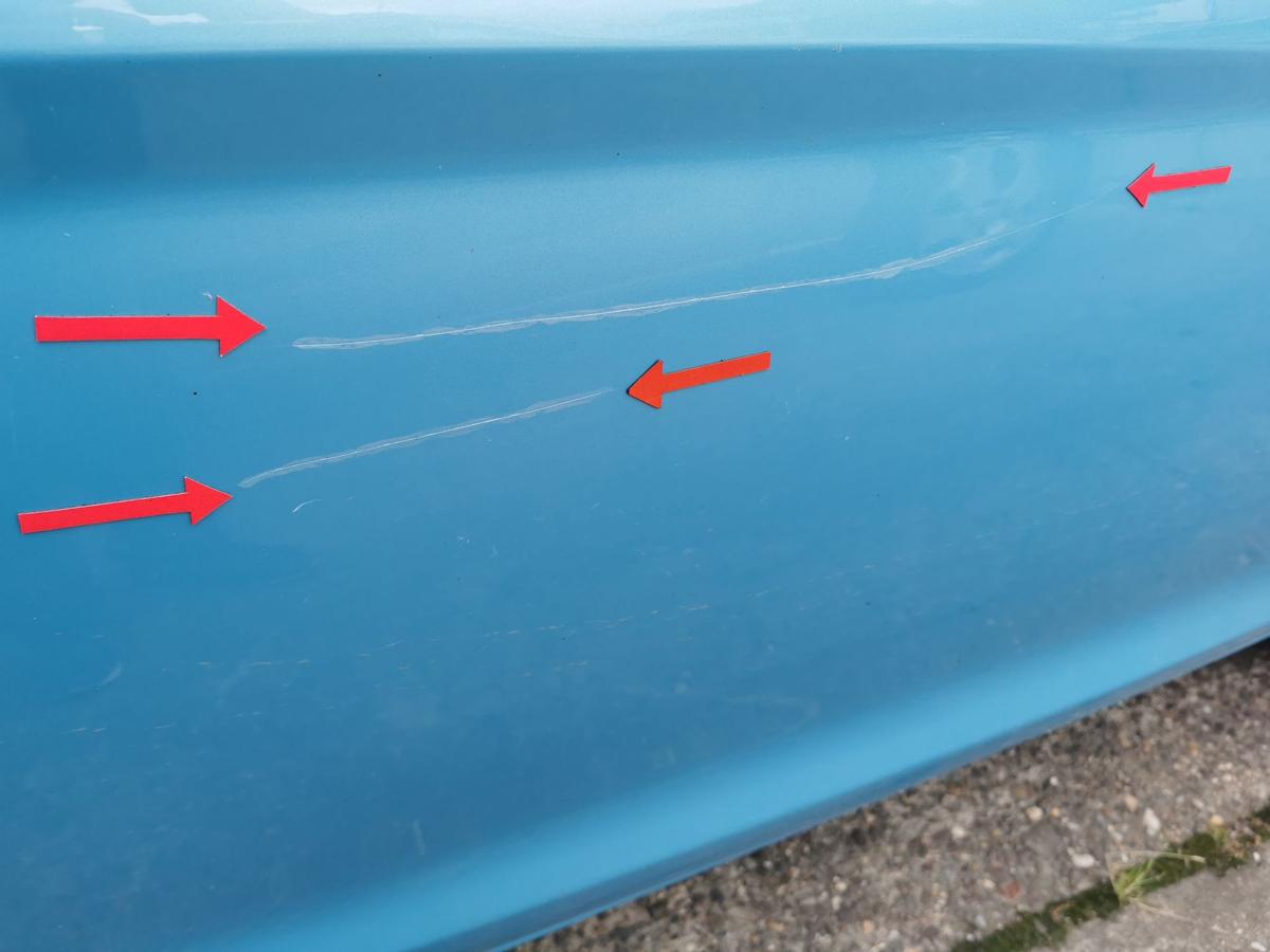 Ford KA RU8 Beifahrertür Tür Autotür Rohbautür vorn rechts Scuba Blau KRATZER