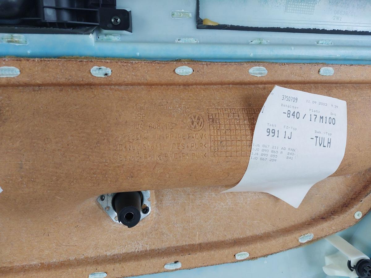 VW Golf 4 IV 1J T&uuml;rverkleidung hinten links Fondt&uuml;r f&uuml;r EFH 5-t&uuml;rer NICHT Kombi