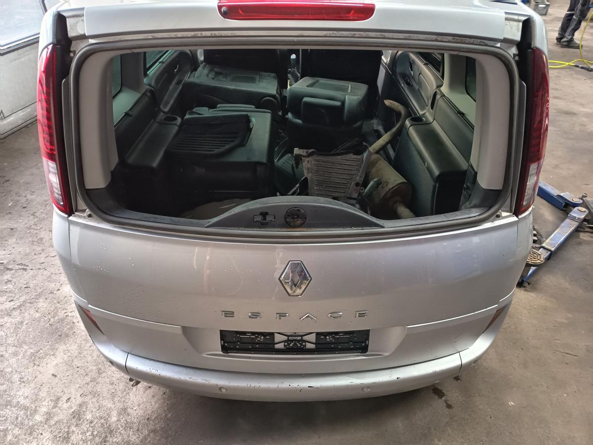 Renault Espace IV 4 orig Heckklappe f&uuml;r klappbare Scheibe TED69 Silber Bj 2010