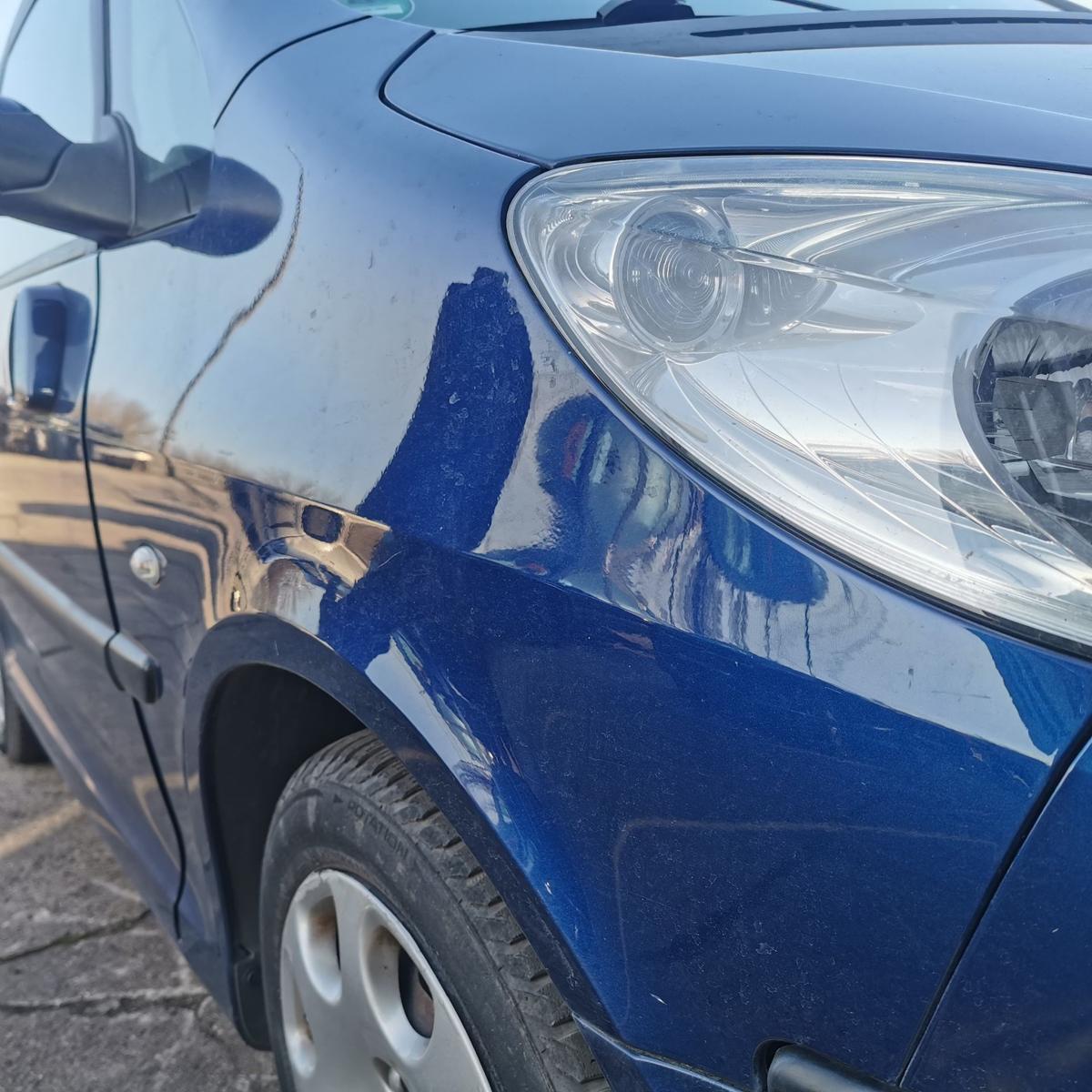 Kotflügel Fender Seitenwand vorn rechts KPL Blau Montebello Peugeot 1007 KM