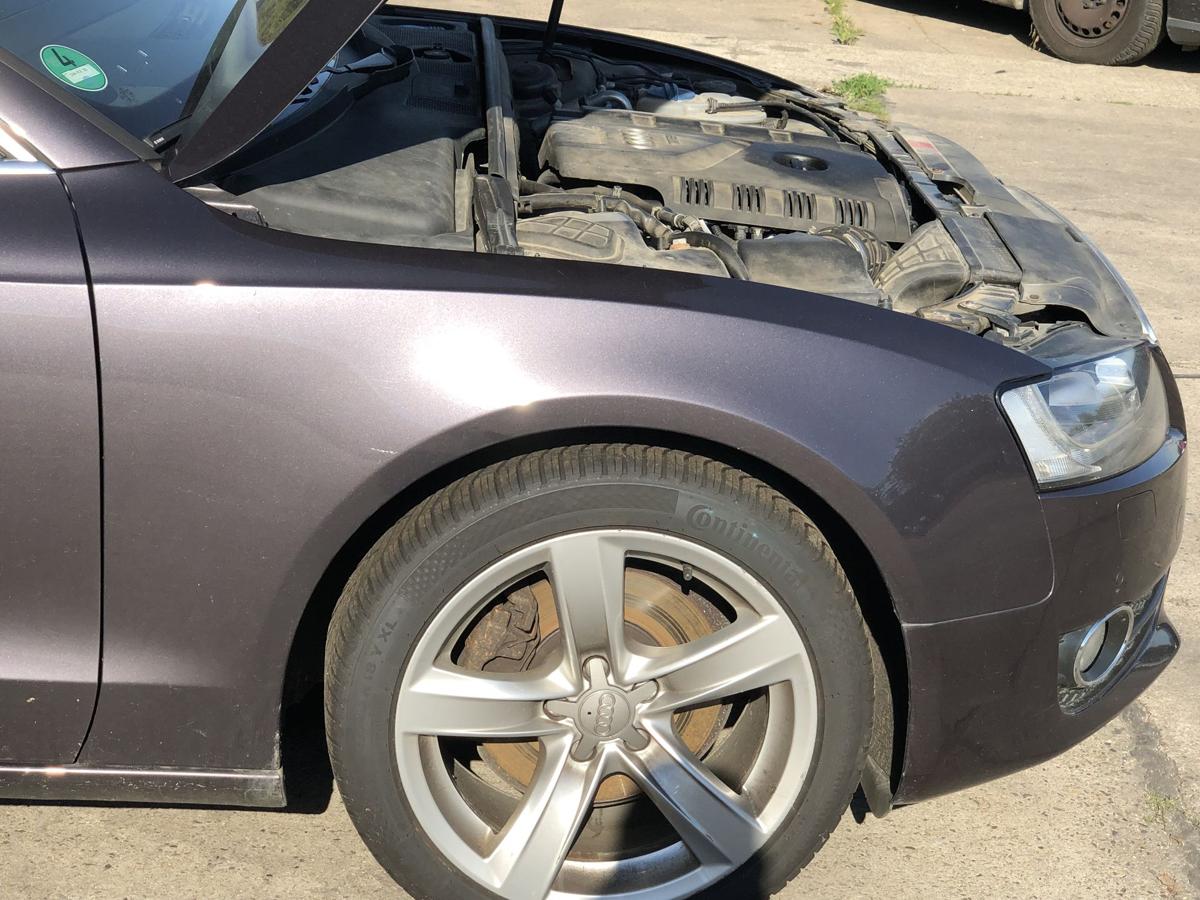 Audi A5 8T Sportback Kotfl&uuml;gel vorn rechts Beifahrerseite Alu LZ4X Amethystgrau