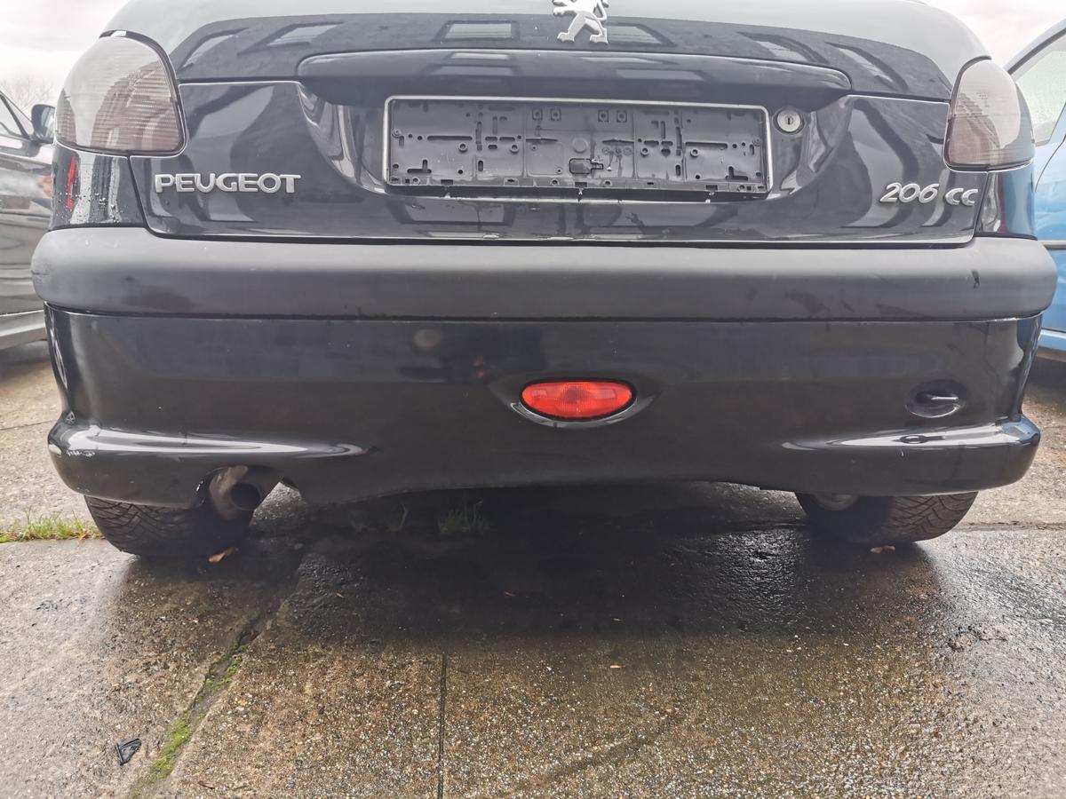 Peugeot 206 CC Stossf&auml;nger Stossstange Bumper hinten EXY Onyxschwarz KRATZER