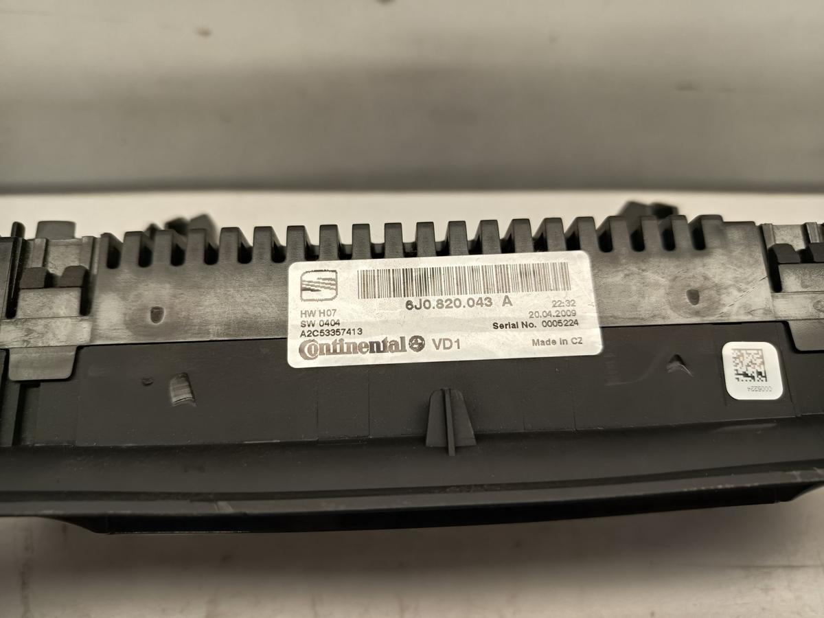 Seat Ibiza 6J original Heizungsbet&auml;tigung 6J0820043A Baujahr 2009