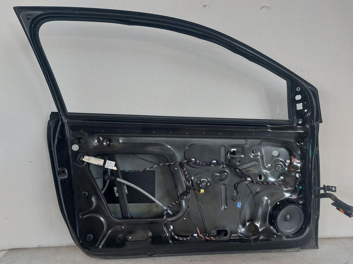 VW Polo 6R T&uuml;r vorn links Fahrert&uuml;r f&uuml;r 3 t&uuml;rer L041 Brillantschwarz Besch&auml;digt