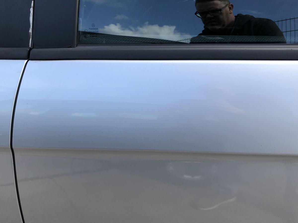 Mercedes W169 A Klasse Mopf T&uuml;r hinten links Fondt&uuml;r Rohbau 761 Polarsilber