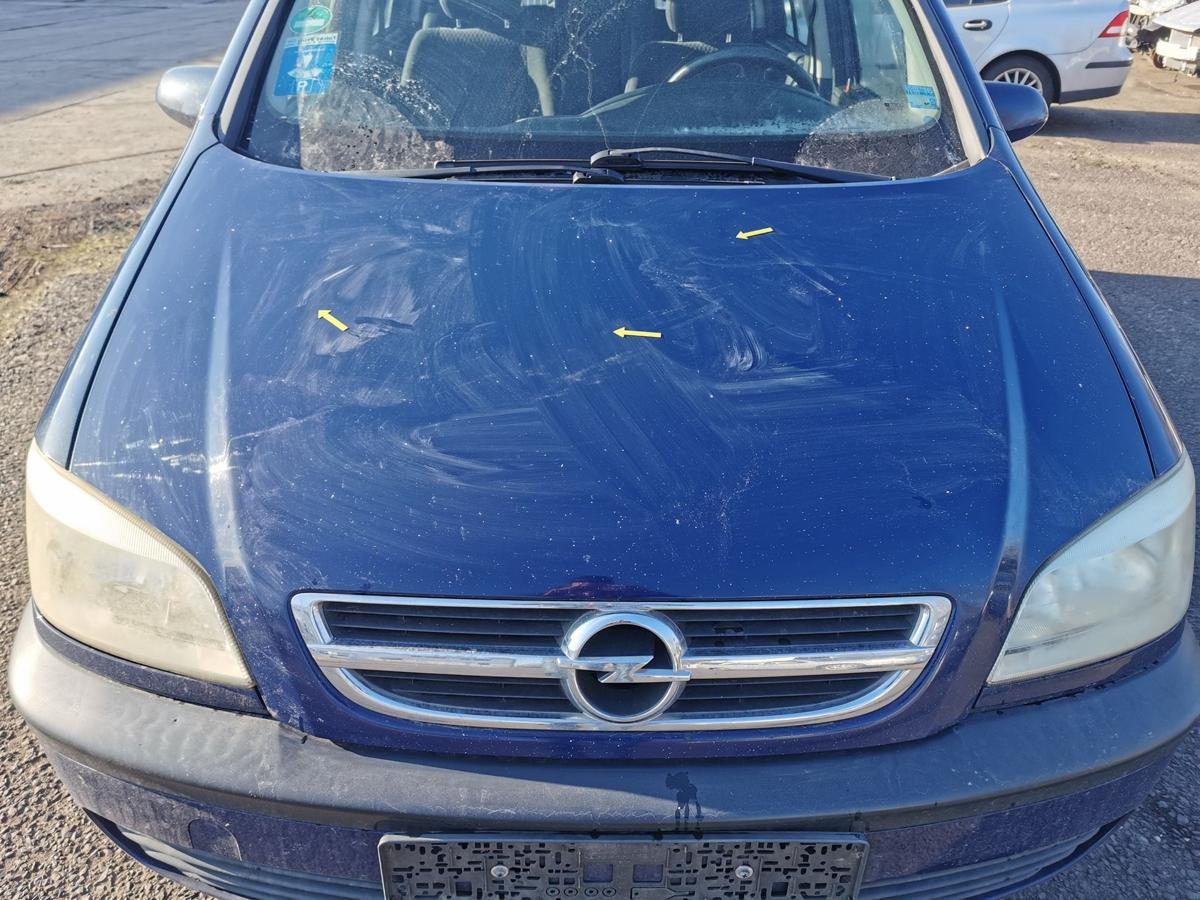 Opel Zafira A Haube Motorhaube Klappe Deckel bonnet vorn Z20Z Atlantikblau TEXT