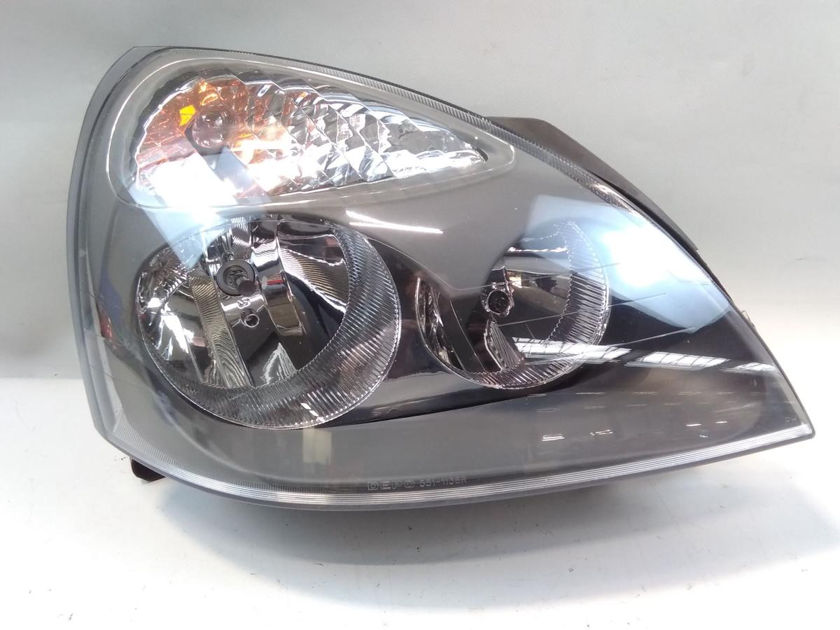 Renault Clio 2 Scheinwerfer rechts Depo grauer Hintergrund Facelift Halogen BJ04