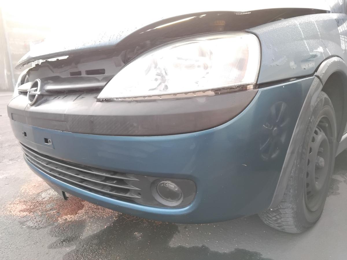 Opel Corsa C original Sto&szlig;stange Stossf&auml;nger vorn 77U Petrolblaumetallic BJ2000