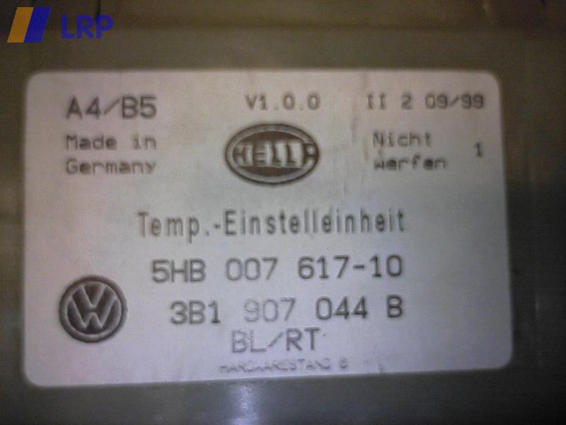 VW Passat 3B BJ 1999,Klimabedienteil,Heizbetätigung,3B1907044B,5HB00761710