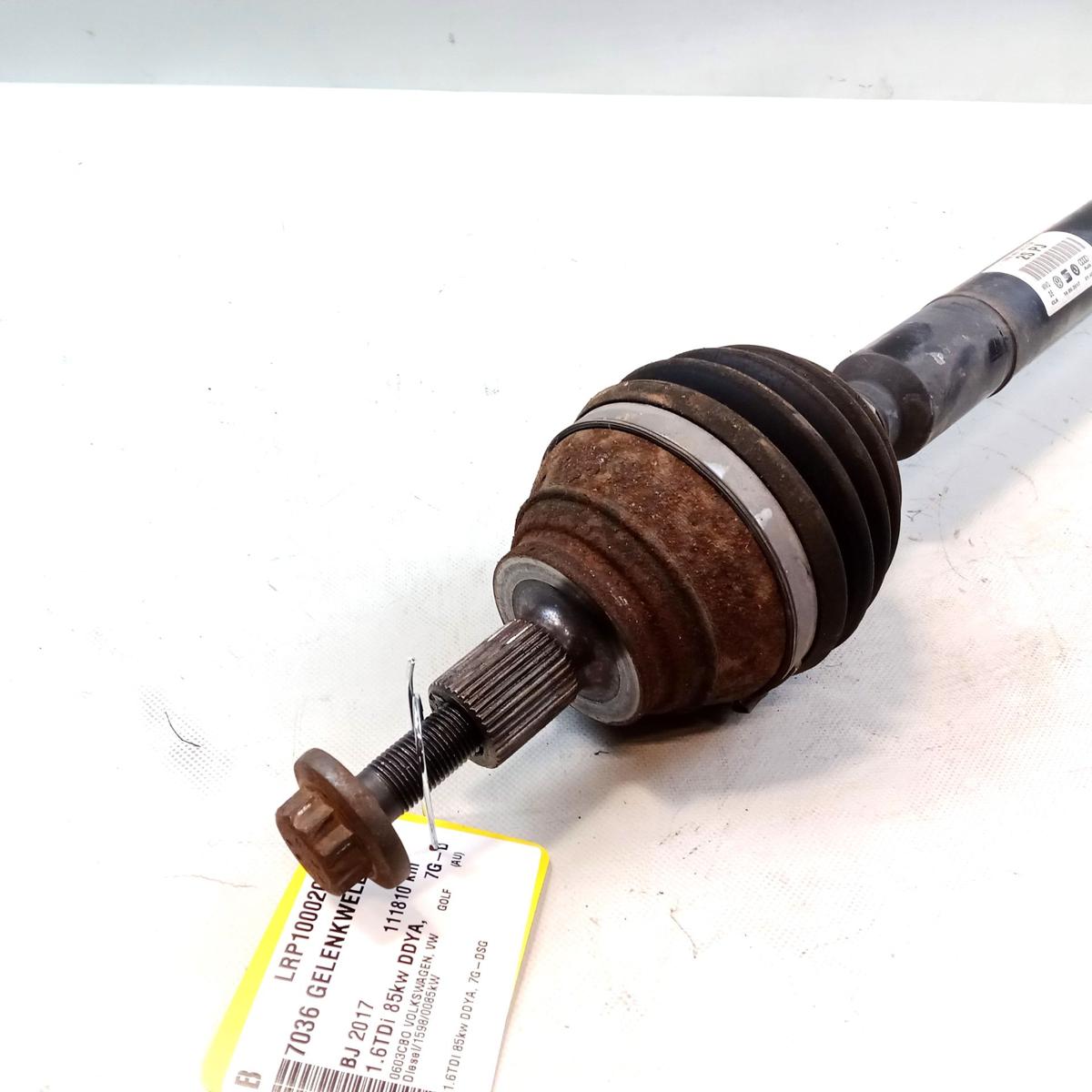 VW Golf 7 orig Gelenkwelle Antriebswelle vorn rechts 1.6TDi 1K0407272SP BJ2017