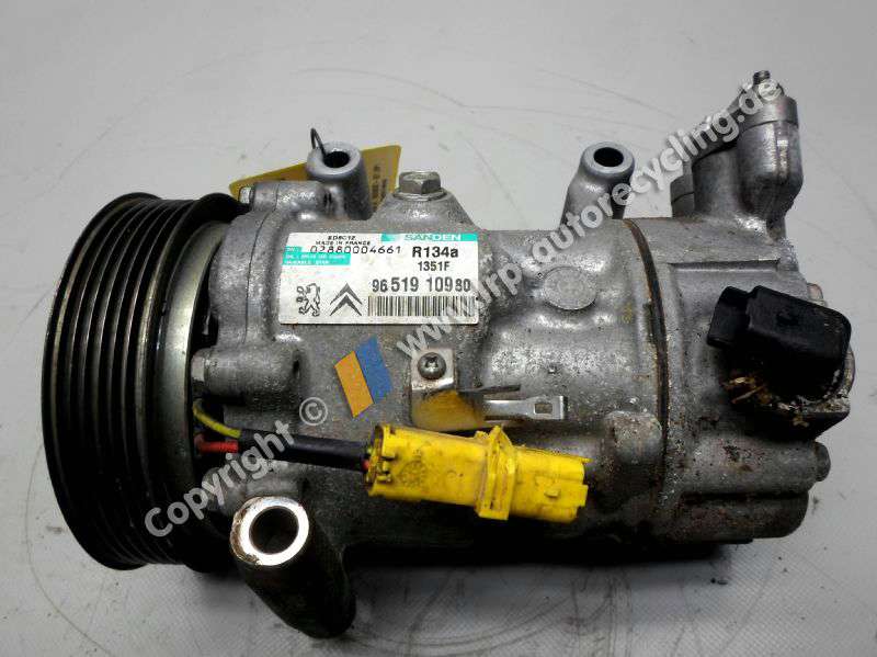 Citroen C4 L BJ2006 Klimakompressor 9651910980 02880004661 SANDEN