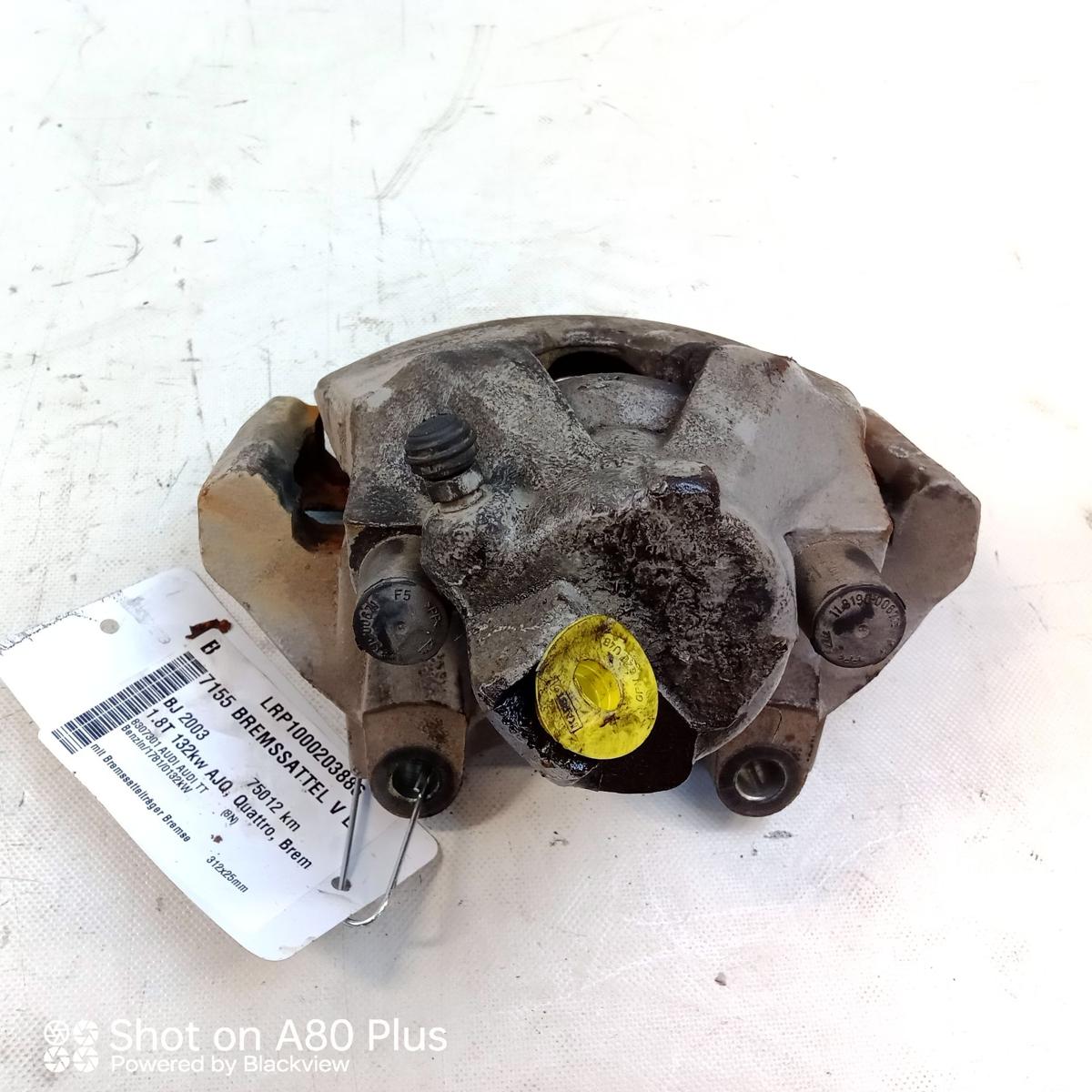 Audi TT 8N original Bremssattel Vorderachse links mit Tr&auml;ger 312x25mm Bj.2003