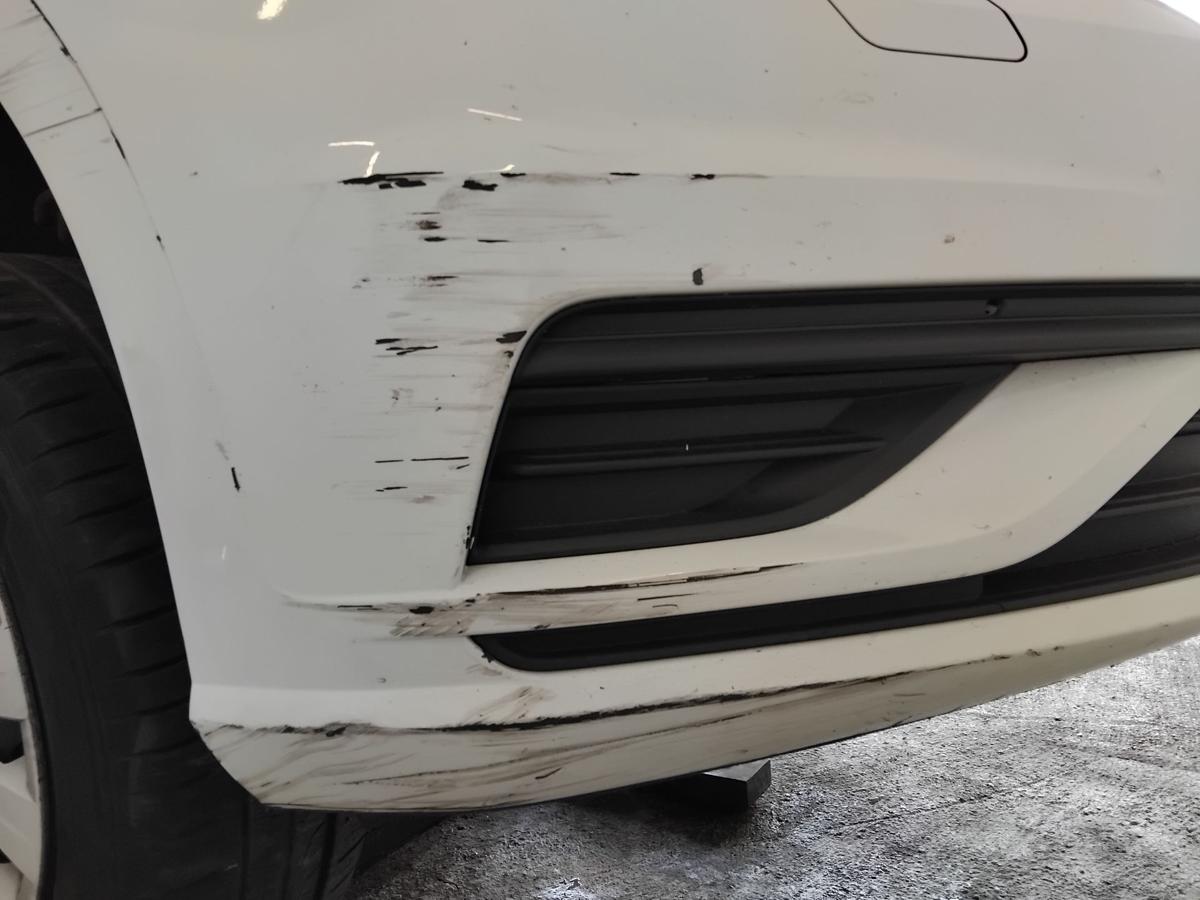 VW Golf 7 Facelift orig Sto&szlig;f&auml;nger Sto&szlig;stange vorn SRA LC9A pure white BJ2019