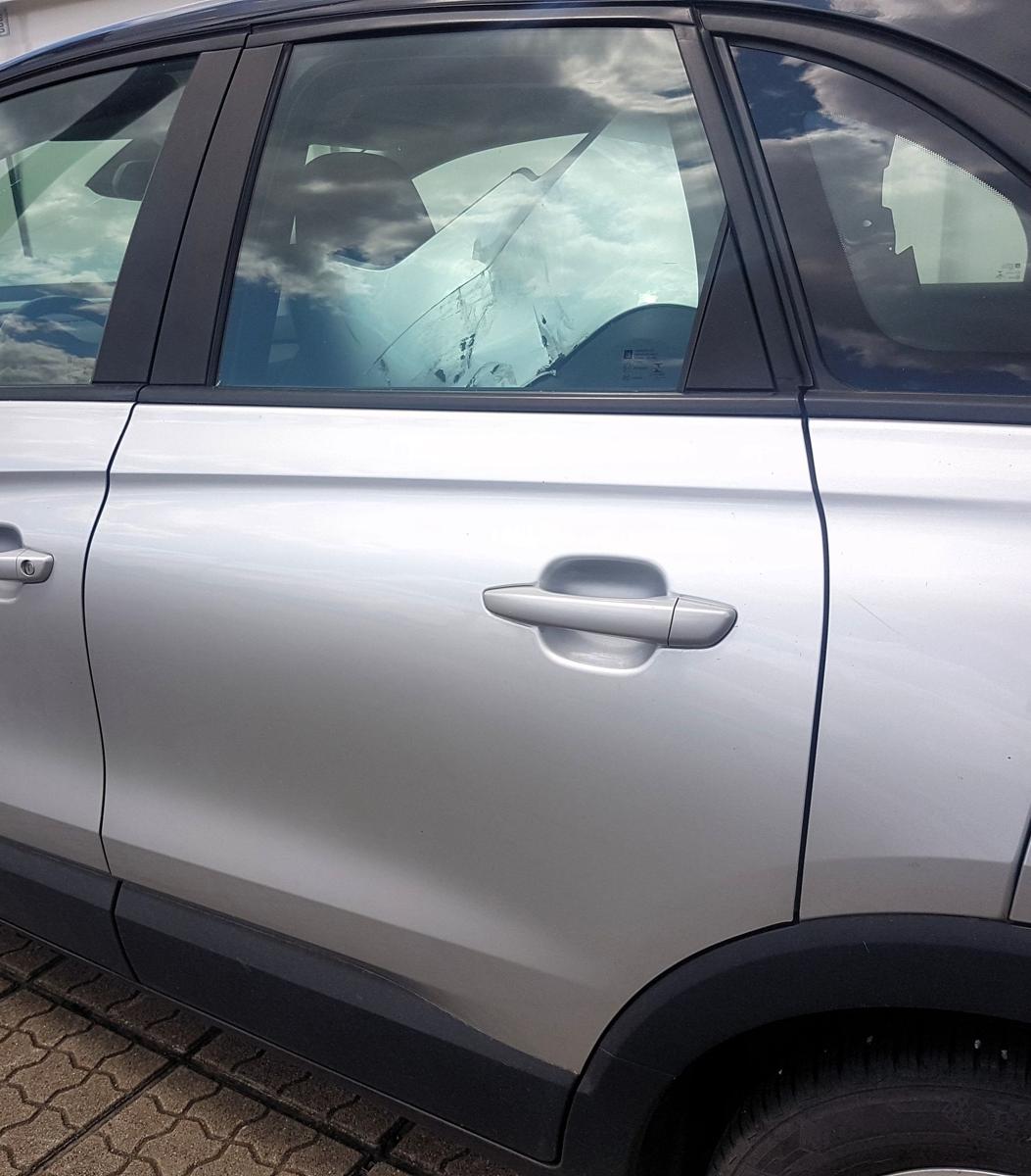 Opel Crossland X T&uuml;r hinten links in Z176 Argonsilber Metallic Bj2018 Rohbaut&uuml;r