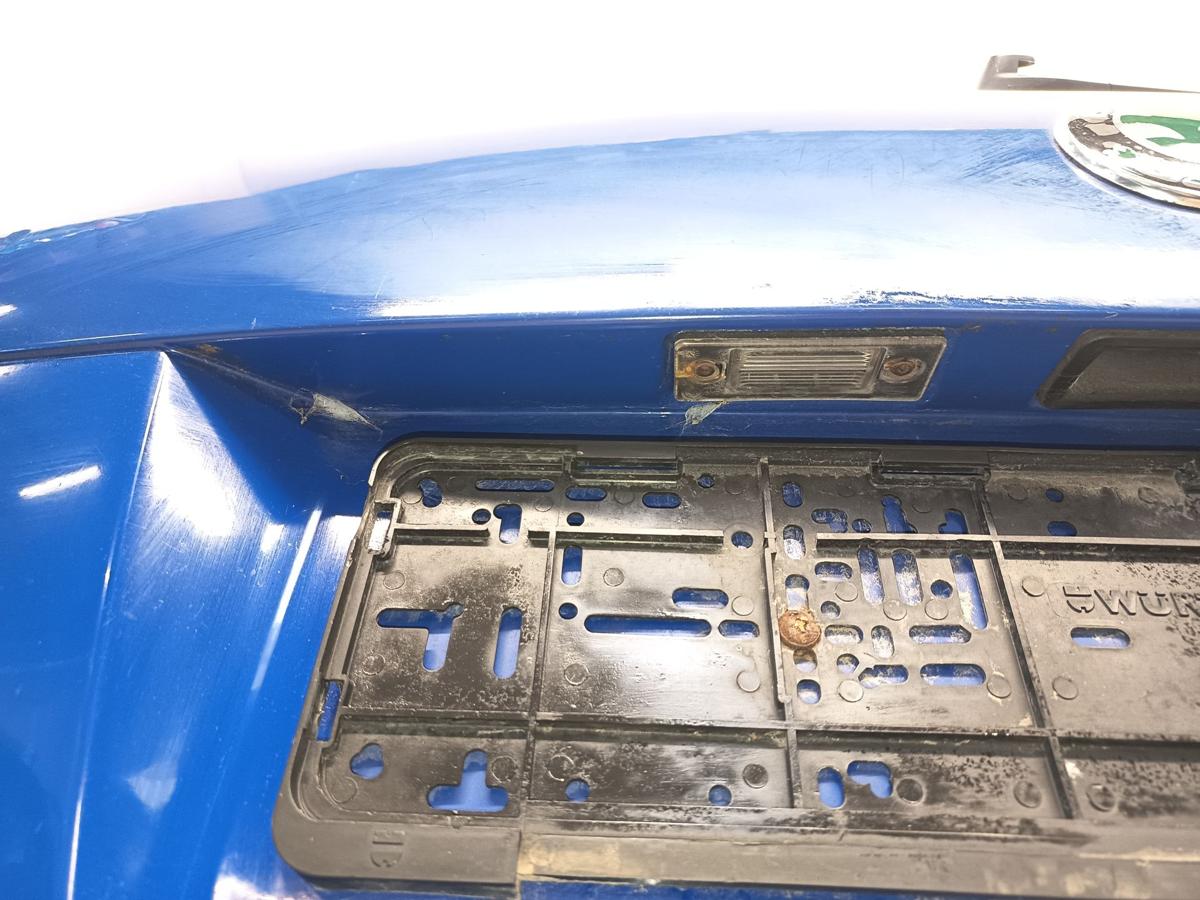 Skoda Fabia 6Y Limo ab 2005 original Heckklappe mit Scheibe LF5K Dynamic Blue