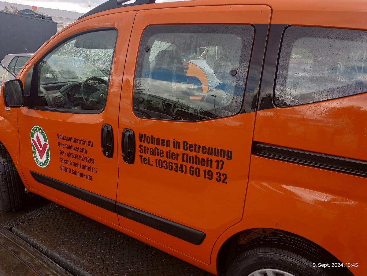 Fiat Qubo 225 Fiorino 3 orig Tür hinten links Schiebetür 551 orange ab 2008