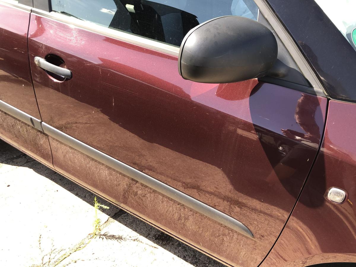Skoda Fabia 5J Tür vorn rechts Beifahrertür Rohbau 9893 LF3X Rosso Brunello
